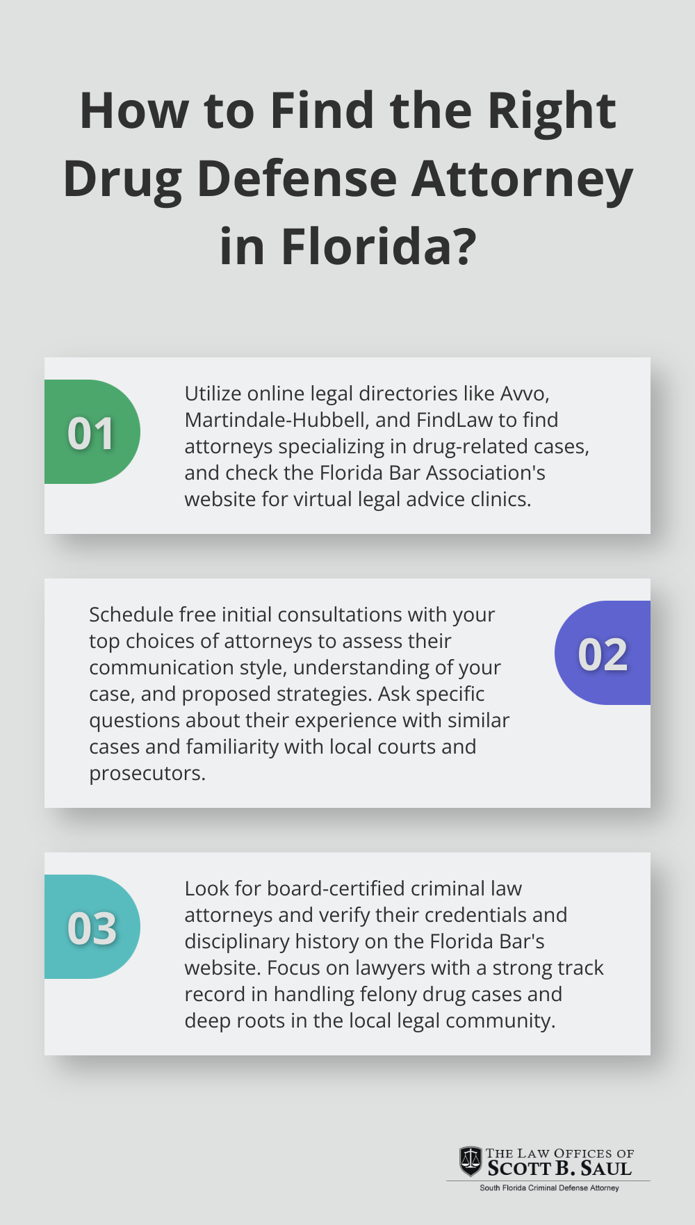 Infographic: How to Find the Right Drug Defense Attorney in Florida?